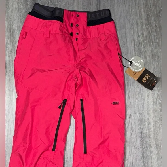 Women's Pink and Tan Ski Jacket - Picture 3 of 14